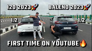 Baleno2023 vs i20 2023 DRAG RACE! Asli competition | #baleno2023 #i20 #dragrace #hyundai #suzuki