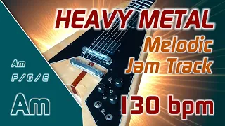 Heavy Metal Melodic Rock, Backing Track Jam in Am / A minor / A Moll