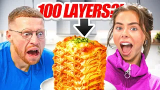 I MADE BEHZINGA A 100 LAYER LASAGNE 😱😳😬