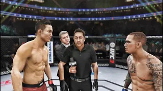 Hyun Gyu Lim vs. Yancy Medeiros [UFC K1 rules] A fighter that uses a long reach to hit the opponent.