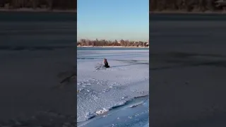 Два мальчика провалились под лед на реке Ангаре