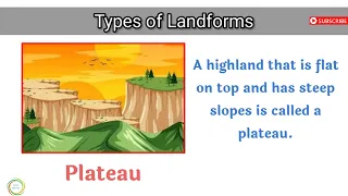 Types of landforms | Different landforms on earth | Earth's landforms | Learn with fun