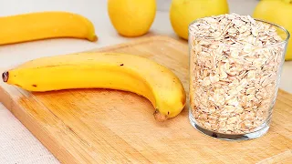 Oatmeal, apples and bananas. Wow how delicious! Why didn't we do this earlier?