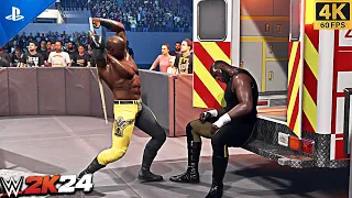 WWE 2K24 - Bobby Lashley VS Omos - Ambulance Match | 4K PS5