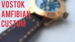 Часы Восток командирская-амфибия уникальный кастом / VOSTOK WATCH Unique mod customize