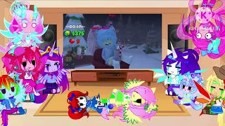 The Mane 6, Poppy Playtime, and Sayu(From No Straight Roads) React to TDS Violent Night War…