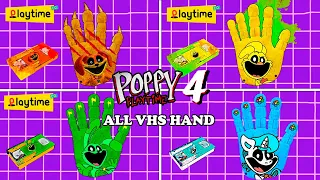 All New Poppy Playtime: Chapter 4 Hands VHS - DogDay, Kickin Chiken, Hoppy Hopscotch, Crafty Corn