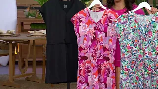 Denim &amp; Co. Beach Cap Sleeve Dress on QVC