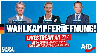 Live: Wahlkampfauftakt  mit Alice Weidel, Tino Chrupalla, Harald Vilimsky und Marc Jongen!