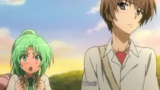 Mion blushing in front of Keiichi - Higurashi Kira