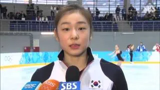 20140218 생생영상 김연아 연습 링크 연습 후 인터뷰