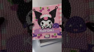 Really like these kind of diamond painting that comes with frame. #diamondpainting #sanrio #kuromi