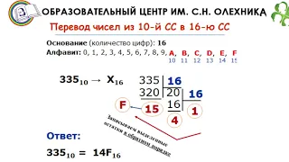 Видеоуроки по информатике 8 класс. Урок №1 "Системы счисления"