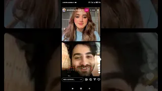 Jannat Mirza and Umer butt live on Instagram