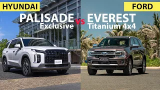 Giá ngang nhau chọn Hyundai PALISADE Exclusive hay Ford EVEREST Titanium 4WD SUV diesel dưới 1,47 tỷ