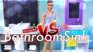 VERSUS: DIY Bathroom Sink VS Barbie Bathroom Sink PLUS Bearded Ken Unboxing