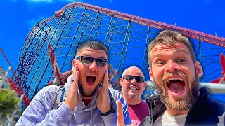 AMERICANS EXPERIENCE BLACKPOOL PLEASURE BEACH!