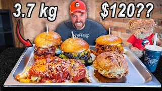 Tasmania’s Toughest Burger Menu Challenge in Hobart Weighs Over 8lbs and Costs $120 if You Lose!!