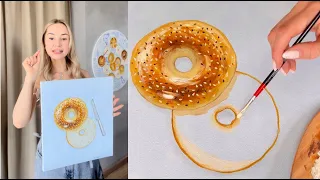 A Crash Lesson on How to Oil Paint Bagel