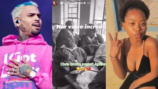 Chris Brown Shows Love To Viral Talented South African School Girl.