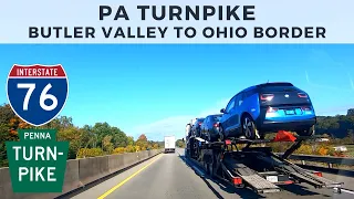 Driving the PA Turnpike - Butler Valley to the Ohio Border - Interstate 76 West - October 2020