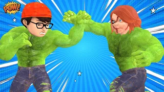 Scary Teacher 3D Son Nickhulk Fight Giant Chucky and Zombie Rescue Papa Nick - Funny Story