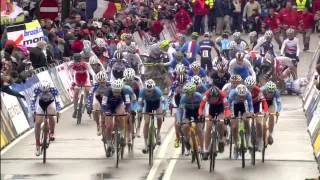 Big Crash at the start - Junior Men - 2014 Cyclo Cross World Championships