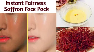 Instant Fairness Saffron/Kesar Face Pack DIY | Skin Whitening Saffron Face Pack for Glowing Skin