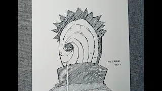 How to draw Tobi l Easy anime drawing l Step by step drawing