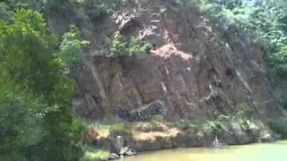 Craig jumps about 18m at Moorooduc quarry