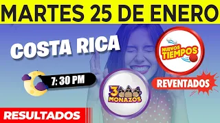 Sorteo 7:30PM Nuevos Tiempos y 3 Monazos Medio día del martes 25 de enero del 2022