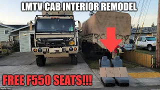 Abel LMTV build part 183 (F550 center seats removal and cab interior remodel)