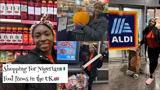 COST OF NIGERIAN FOOD ITEMS IN THE UK | AFRICAN MARKET IN LONDON | MONTHLY GROCERY SHOPPING AT ALDI