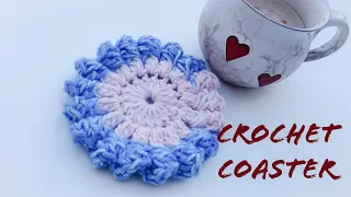 How to Crochet Easy Coaster ,Beginner friendly