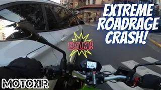 Extreme Roadrage / Crazy Motorcycle Crash!