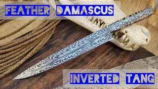 Feather Damascus  With Inverted Tang (Drawings of Forging Steps)