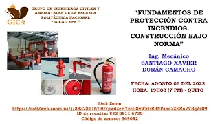 FUNDAMENTOS DE PROTECCIÓN CONTRA INCENDIOS  CONSTRUCCIÓN BAJO NORMA