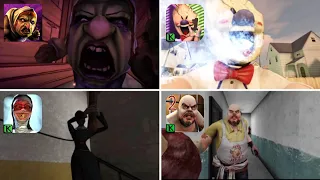 Horror Jumpscares: Witch Cry vs Ice Scream 1 vs Evil Nun vs Mr Meat 2 || Horror Jumpscare Battle