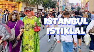 4K HDR // Istanbul evening walk on Istiklal Street to Taksim Square