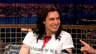 Andrew W.K. Shares The Key To Writing A Good Party Song - "Late Night With Conan O'Brien"