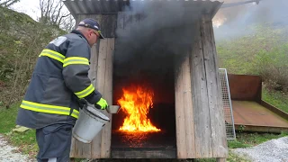 Тест самосрабатывающих огнетушителей, устройств пожаротушения Bontel (Bonpet)