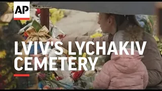 Ukraine troops killed in action laid to rest in Lviv