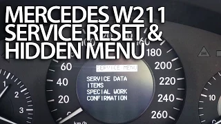 How to reset service reminder in Mercedes-Benz W211 (emissions inspect. performed on time?) E-Class