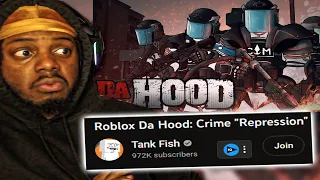 TANKFISH POLICE BRUTALITY?? | Roblox Da Hood: Crime "Repression" REACTION