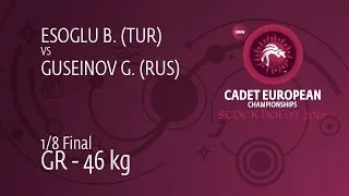 1/8 GR - 46 kg: G. GUSEINOV (RUS) df. B. ESOGLU (TUR) by TF, 11-2