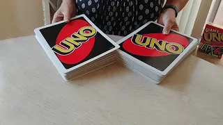 Giant UNO Card Shuffling