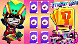 TALKING TOM GOLD RUN STREET JAM EVENT LUCKY CARD LUCKY ANGELA VS RACCOON BOSS FIGHT GAMEPLAY