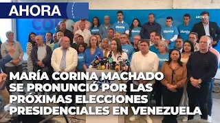 Maria Corina Machado hace pronunciamiento por las próximas Elecciones en Venezuela