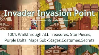 World 2-1 Invader Invasion Point ( Teatan Kingdom ) 100% Walkthrough | Guardian Tales