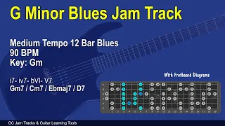 G Minor Blues Jam Backing Track 90 BPM